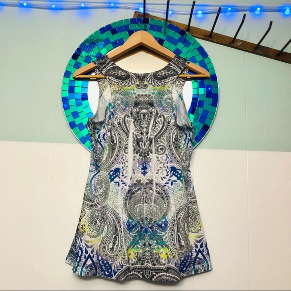 🌸3for$10 One World Patterned Tank Top size Small - Picture 2 of 4